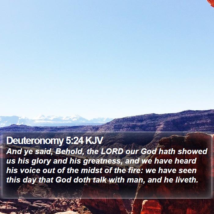 Deuteronomy 5:24 KJV Bible Study