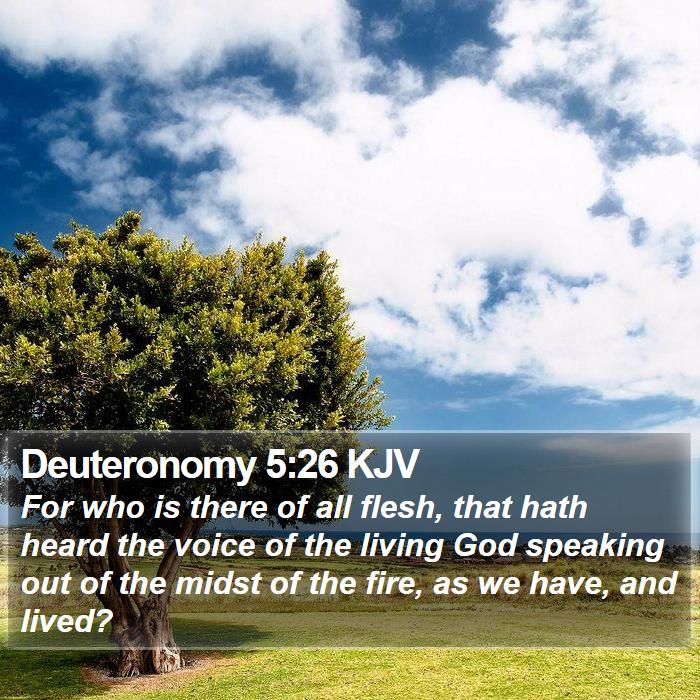 Deuteronomy 5:26 KJV Bible Study