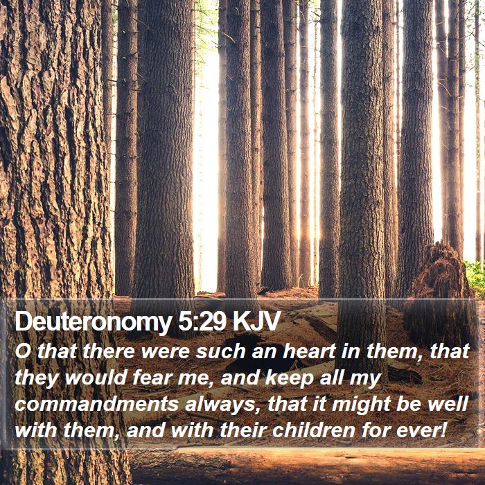 Deuteronomy 5:29 KJV Bible Study