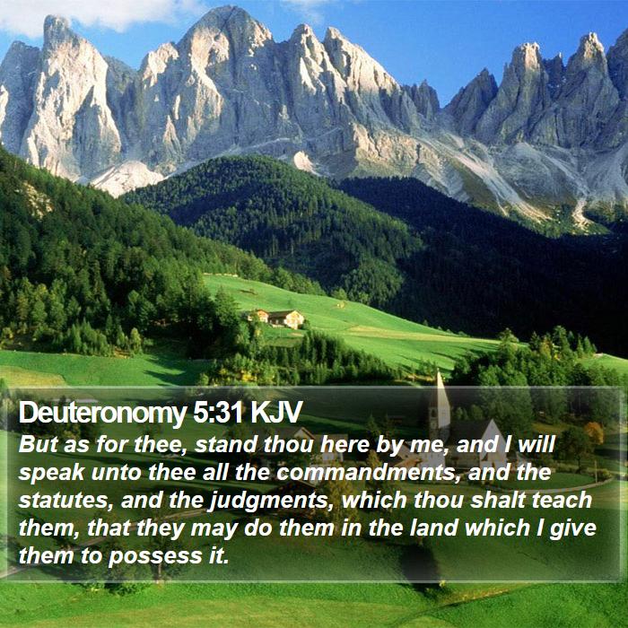 Deuteronomy 5:31 KJV Bible Study