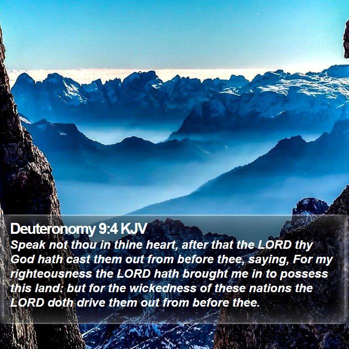 Deuteronomy 9:4 KJV Bible Study