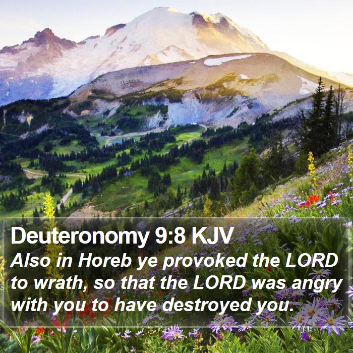 Deuteronomy 9:8 KJV Bible Study