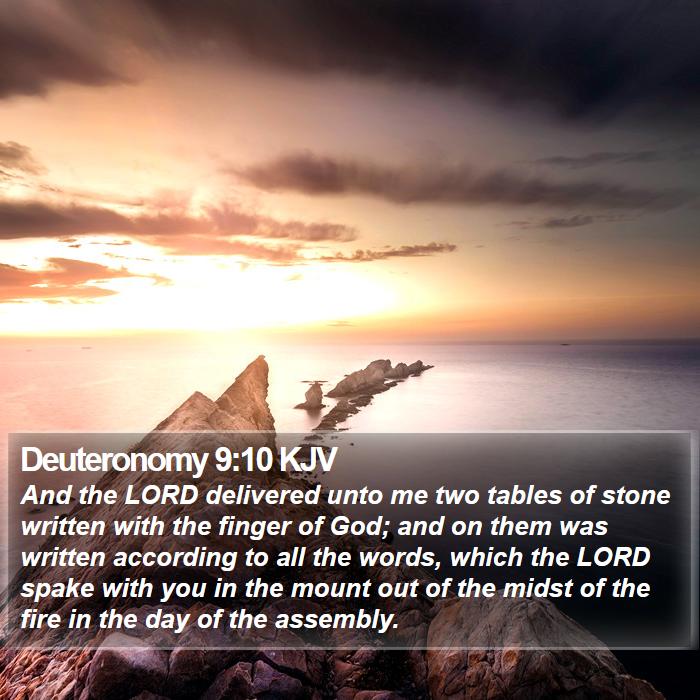 Deuteronomy 9:10 KJV Bible Study