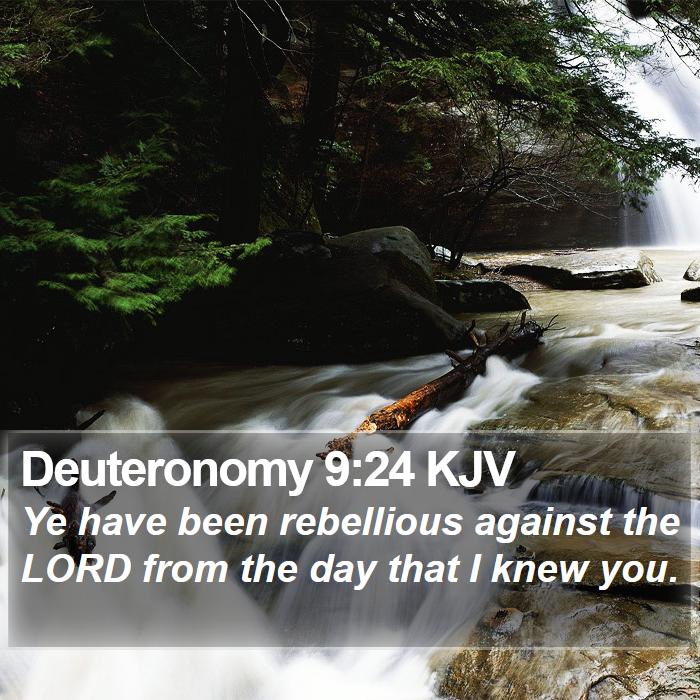 Deuteronomy 9:24 KJV Bible Study