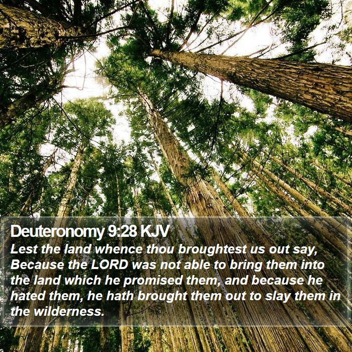 Deuteronomy 9:28 KJV Bible Study