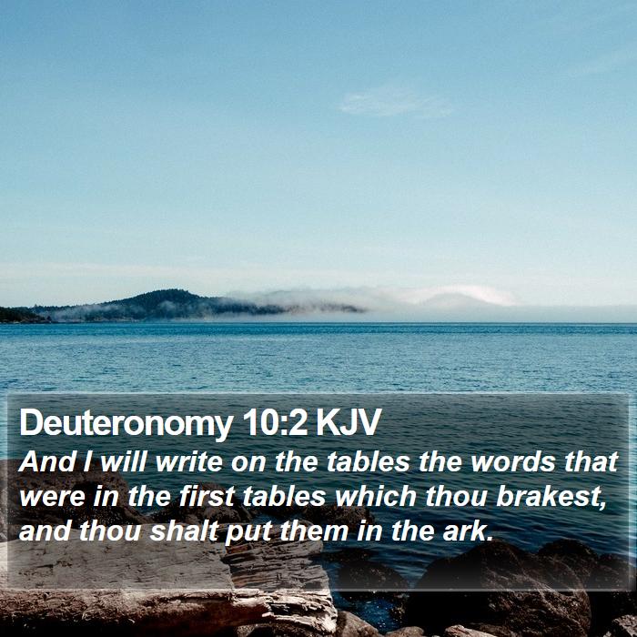 Deuteronomy 10:2 KJV Bible Study