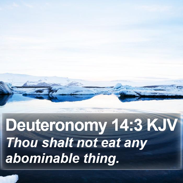Deuteronomy 14:3 KJV Bible Study