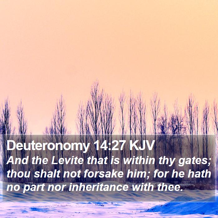 Deuteronomy 14:27 KJV Bible Study