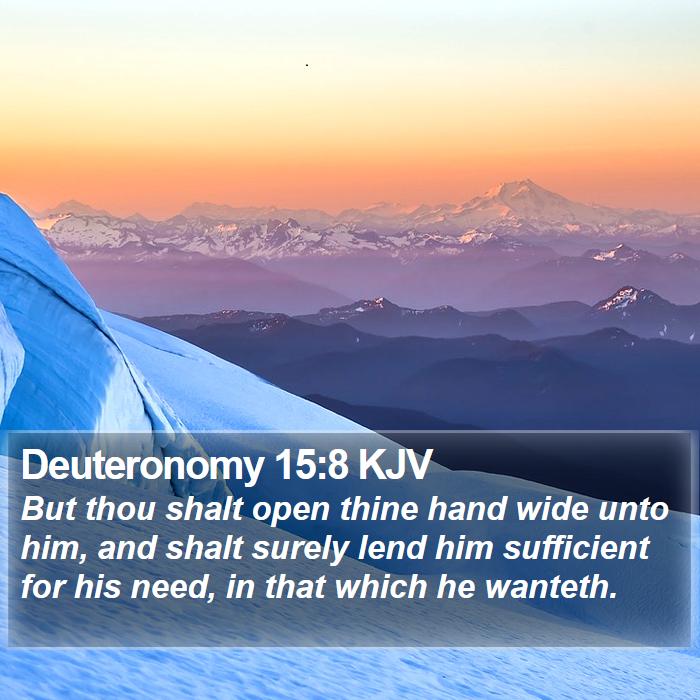 Deuteronomy 15:8 KJV Bible Study