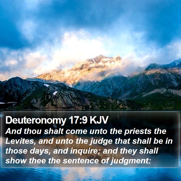 Deuteronomy 17:9 KJV Bible Study