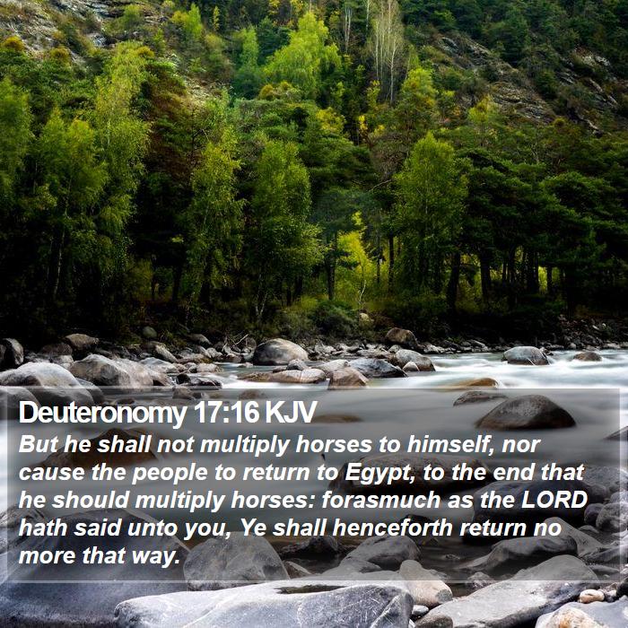 Deuteronomy 17:16 KJV Bible Study