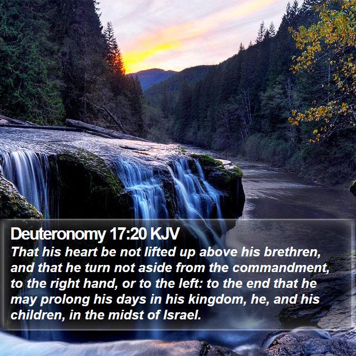 Deuteronomy 17:20 KJV Bible Study