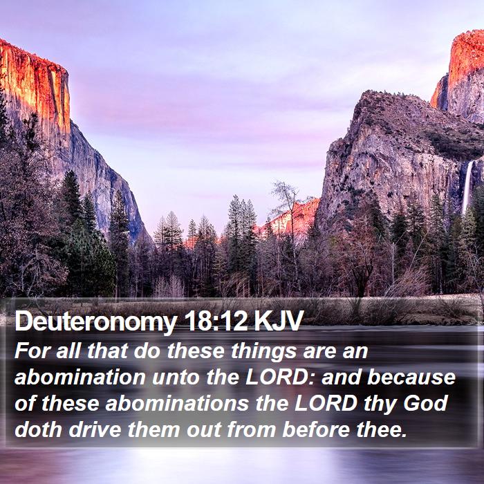 Deuteronomy 18:12 KJV Bible Study