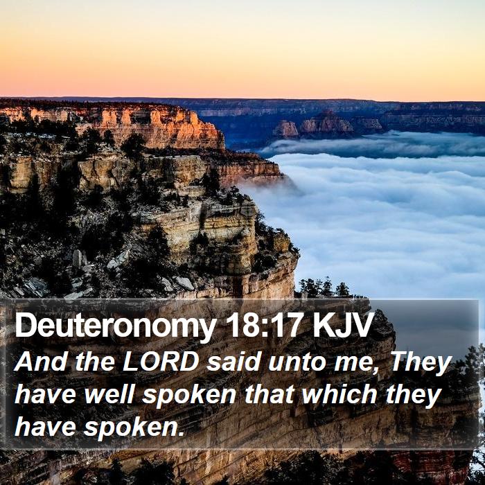 Deuteronomy 18:17 KJV Bible Study
