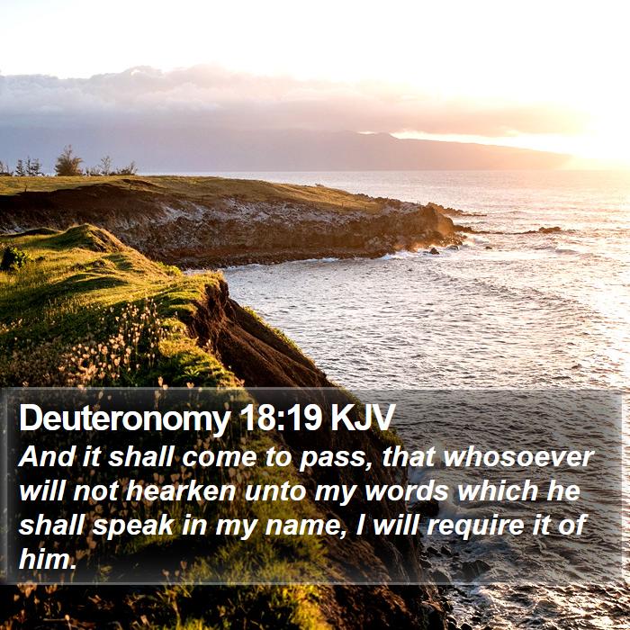 Deuteronomy 18:19 KJV Bible Study