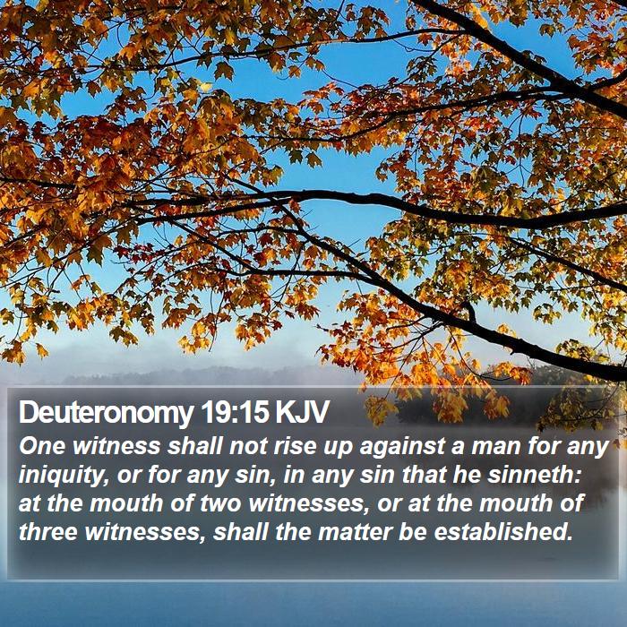 Deuteronomy 19:15 KJV Bible Study