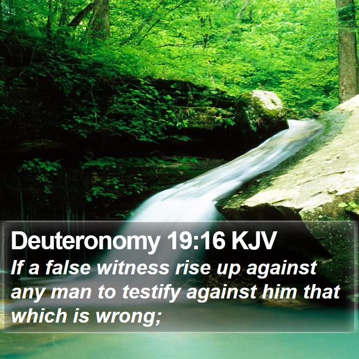 Deuteronomy 19:16 KJV Bible Study