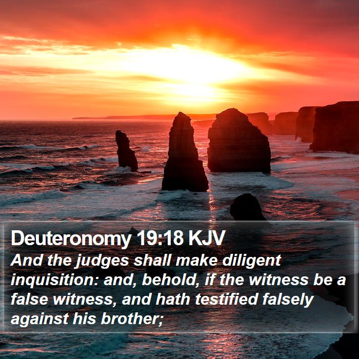 Deuteronomy 19:18 KJV Bible Study