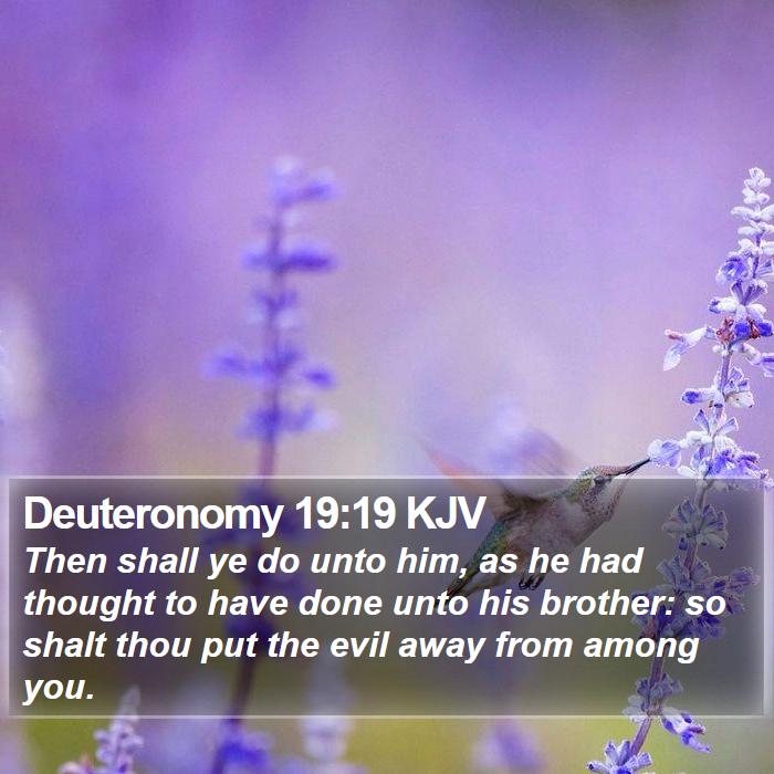 Deuteronomy 19:19 KJV Bible Study