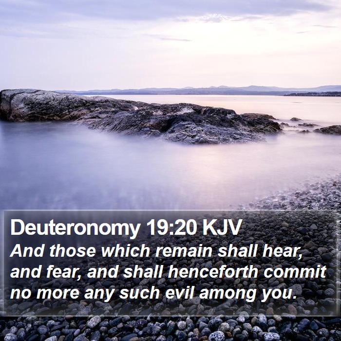 Deuteronomy 19:20 KJV Bible Study