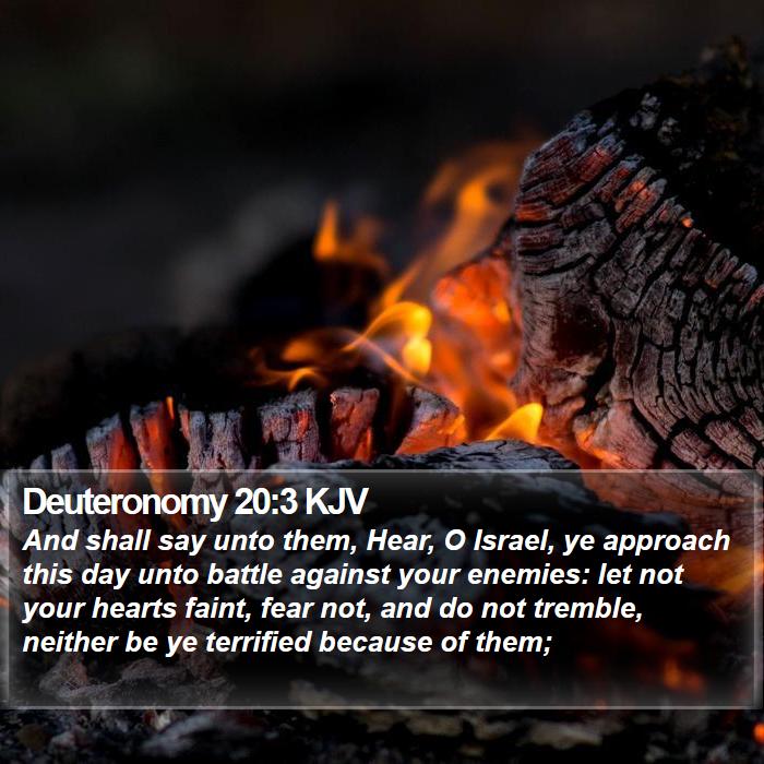 Deuteronomy 20:3 KJV Bible Study