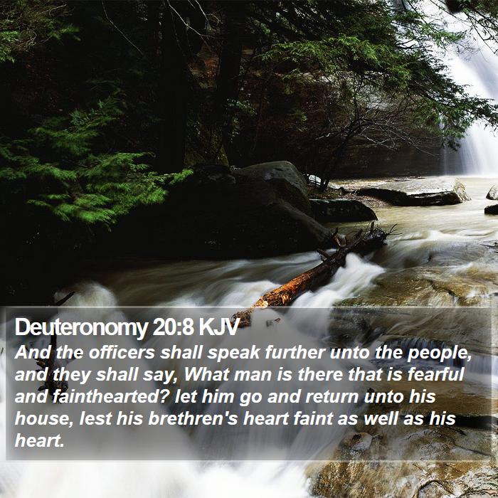 Deuteronomy 20:8 KJV Bible Study