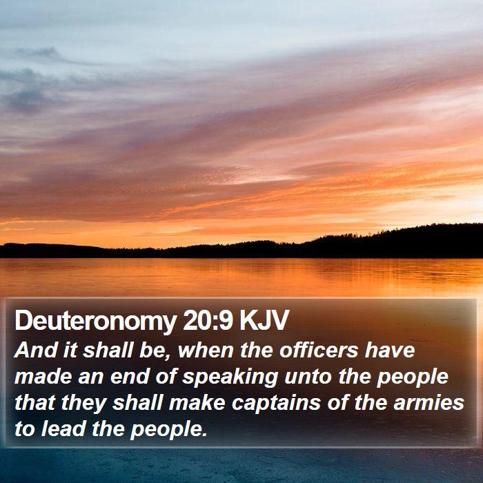 Deuteronomy 20:9 KJV Bible Study