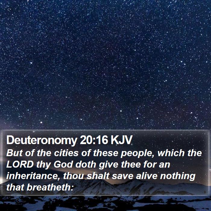 Deuteronomy 20:16 KJV Bible Study