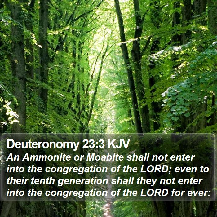 Deuteronomy 23:3 KJV Bible Study