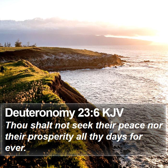 Deuteronomy 23:6 KJV Bible Study