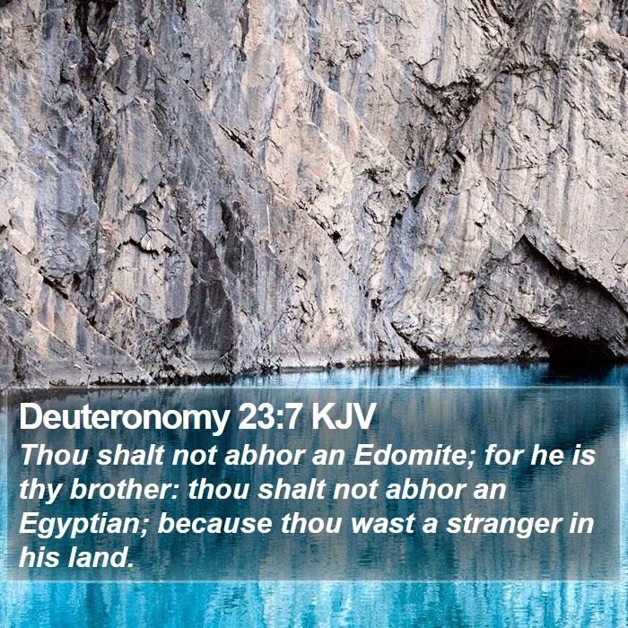 Deuteronomy 23:7 KJV Bible Study