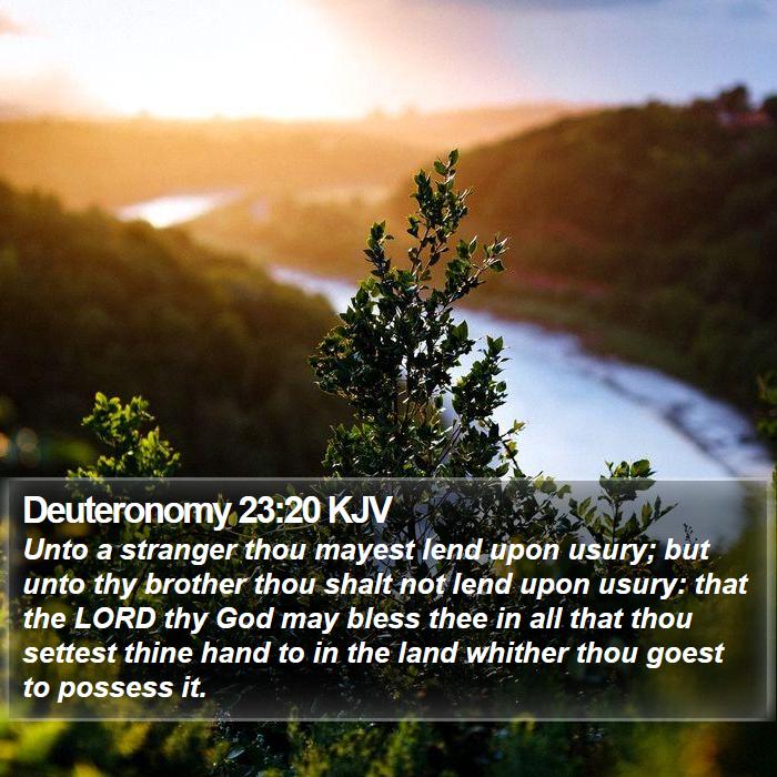 Deuteronomy 23:20 KJV Bible Study