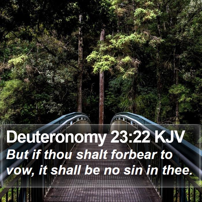 Deuteronomy 23:22 KJV Bible Study