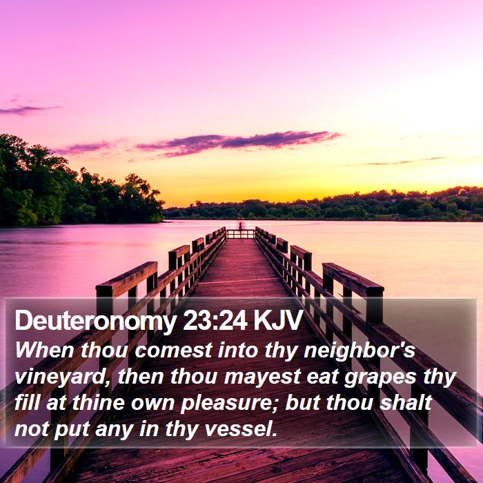 Deuteronomy 23:24 KJV Bible Study