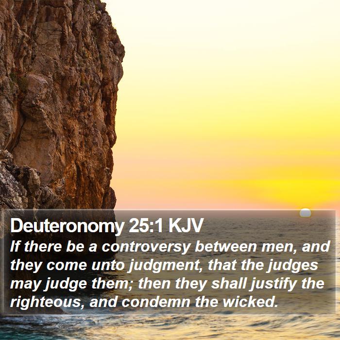 Deuteronomy 25:1 KJV Bible Study