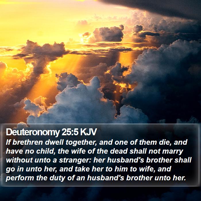 Deuteronomy 25:5 KJV Bible Study