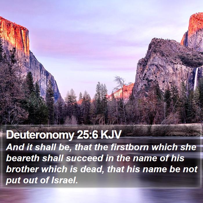 Deuteronomy 25:6 KJV Bible Study