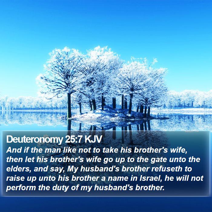 Deuteronomy 25:7 KJV Bible Study