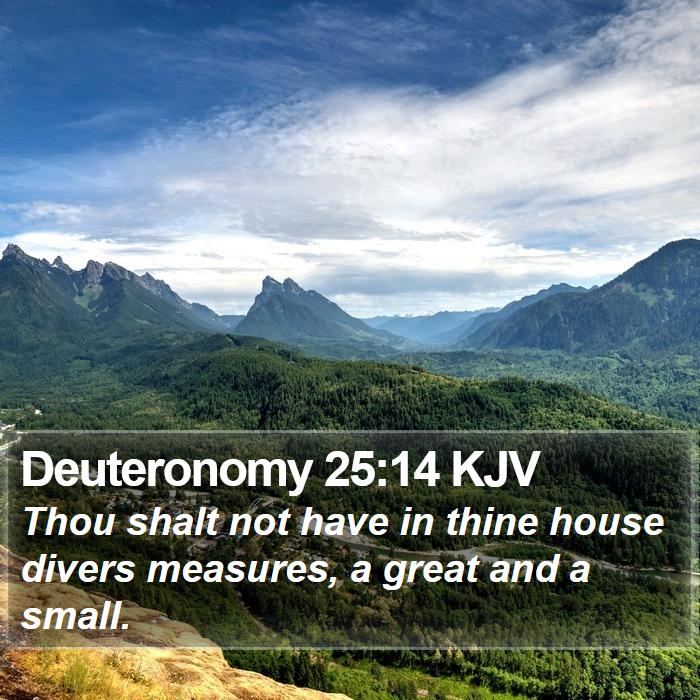 Deuteronomy 25:14 KJV Bible Study