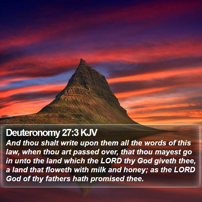 Deuteronomy 27:3 KJV Bible Study