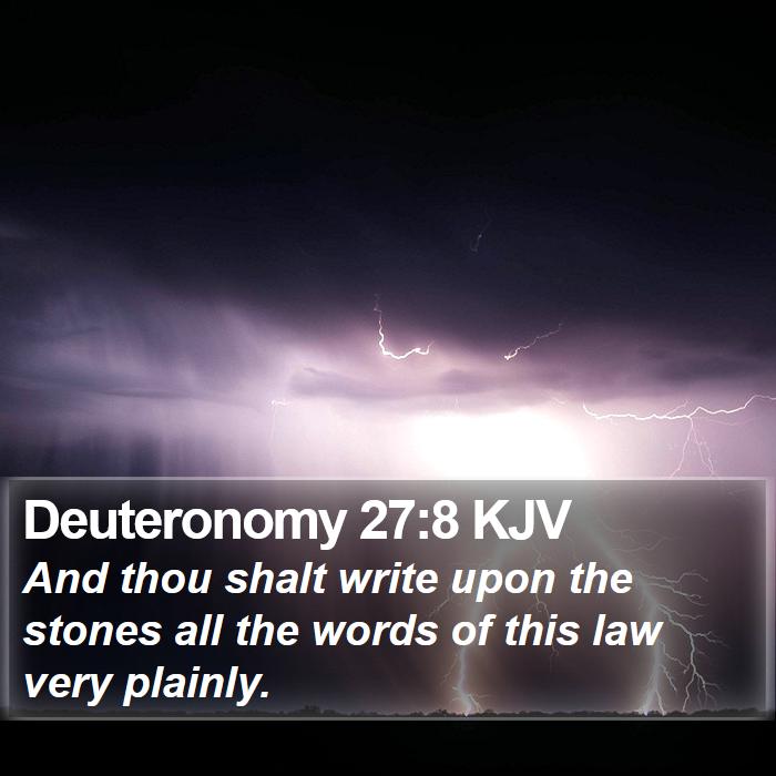 Deuteronomy 27:8 KJV Bible Study