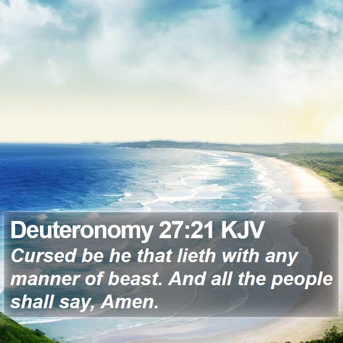 Deuteronomy 27:21 KJV Bible Study