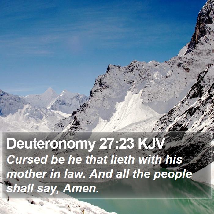 Deuteronomy 27:23 KJV Bible Study