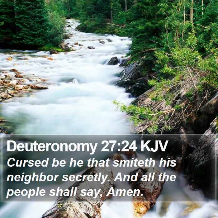 Deuteronomy 27:24 KJV Bible Study