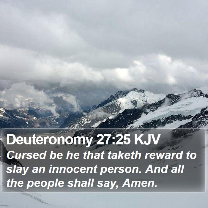 Deuteronomy 27:25 KJV Bible Study