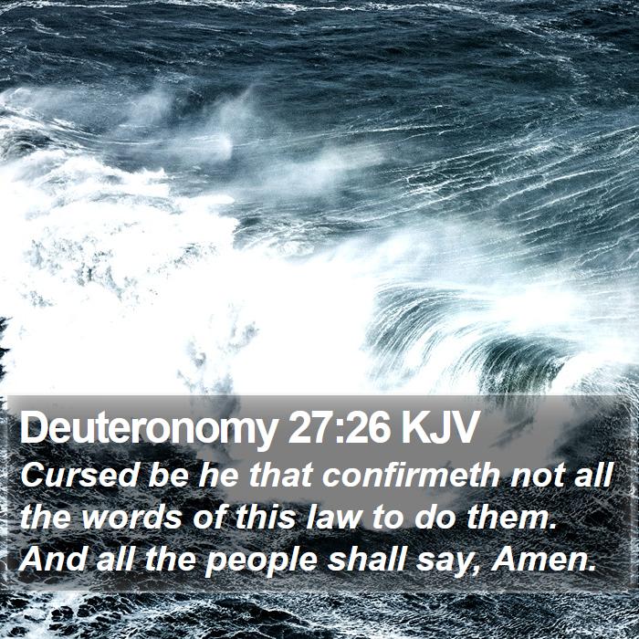 Deuteronomy 27:26 KJV Bible Study