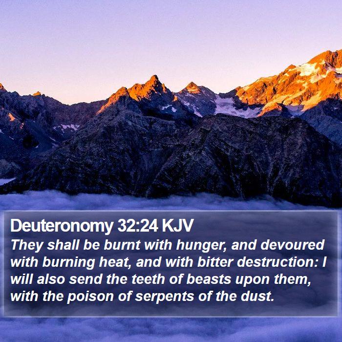 Deuteronomy 32:24 KJV Bible Study