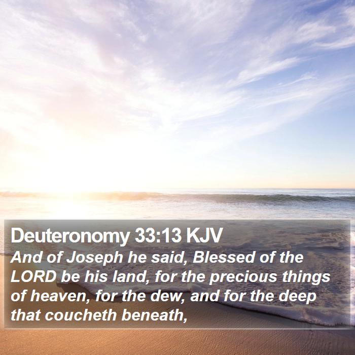 Deuteronomy 33:13 KJV Bible Study