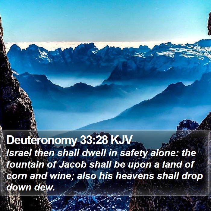 Deuteronomy 33:28 KJV Bible Study