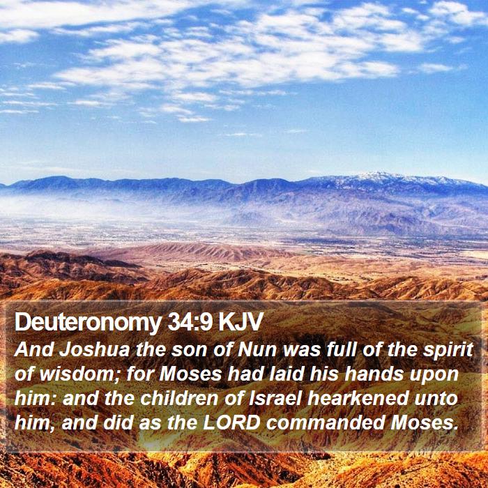 Deuteronomy 34:9 KJV Bible Study